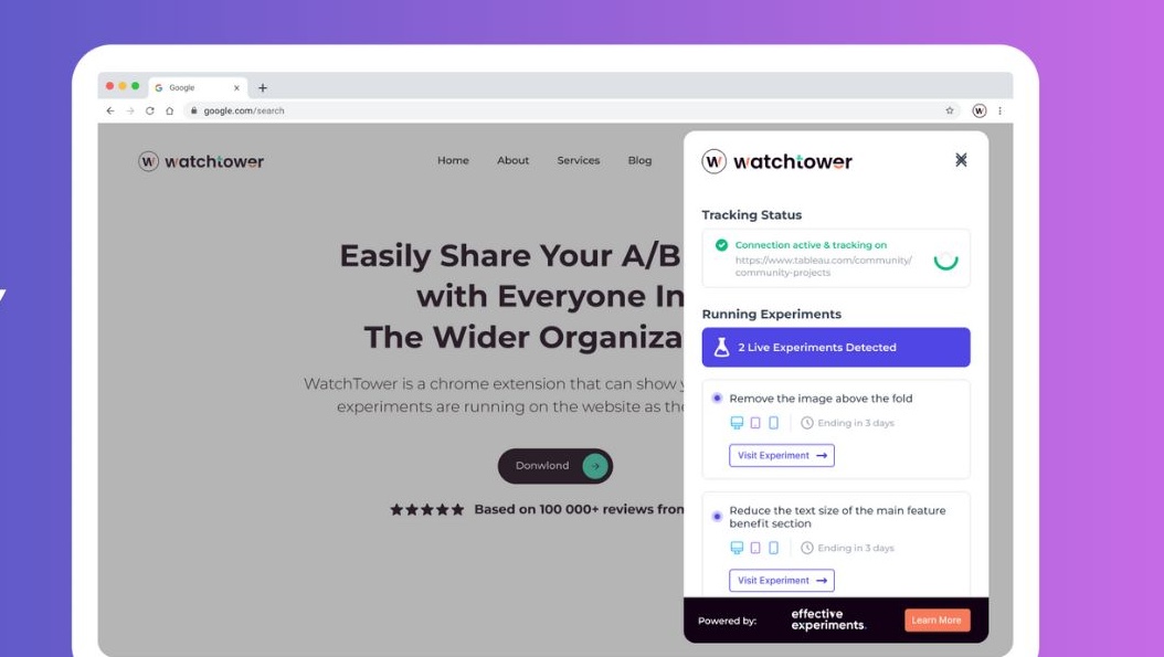 screenshot of Effective Experiments